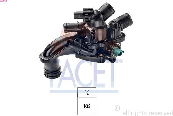 Термостат Facet Made in Italy - OE Equivalent. Артикул 7.8863