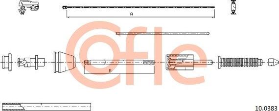Трос газа Cofle. Артикул 92.10.0383