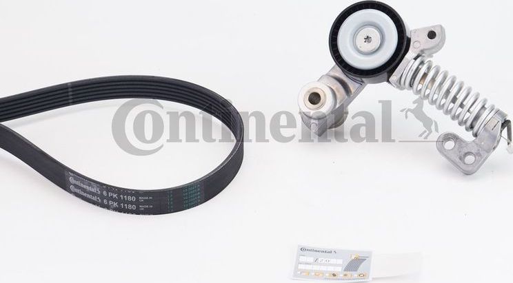 Приводной ремень поликлиновой с роликами (комплект) ContiTech. Артикул 6PK1180K4