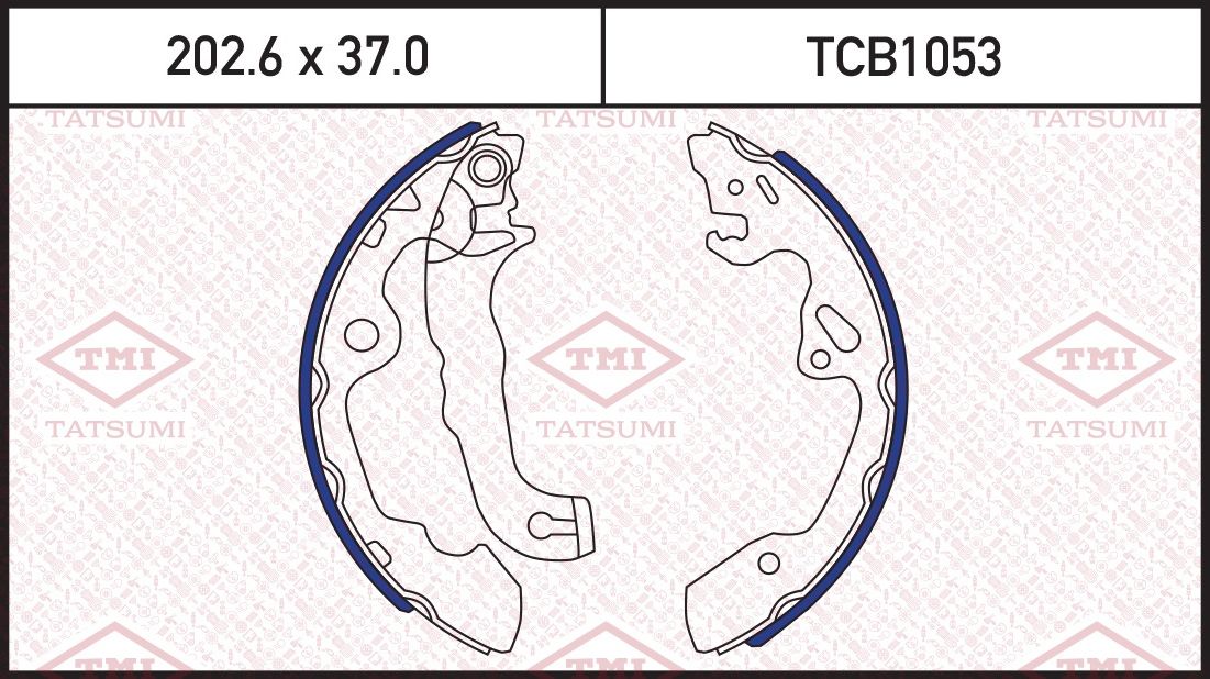 Колодки тормозные FORD FOCUS 1 -04 1.4-2.0 задн.барабан. (Tatsumi). Артикул TCB1053