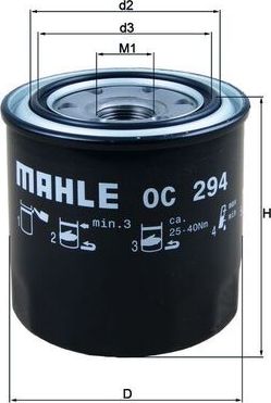 Масляный фильтр Mahle. Артикул OC 294
