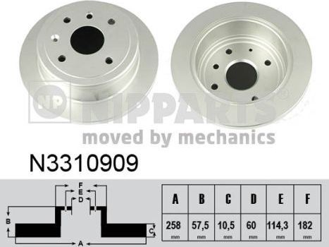 Тормозной диск Nipparts. Артикул N3310909