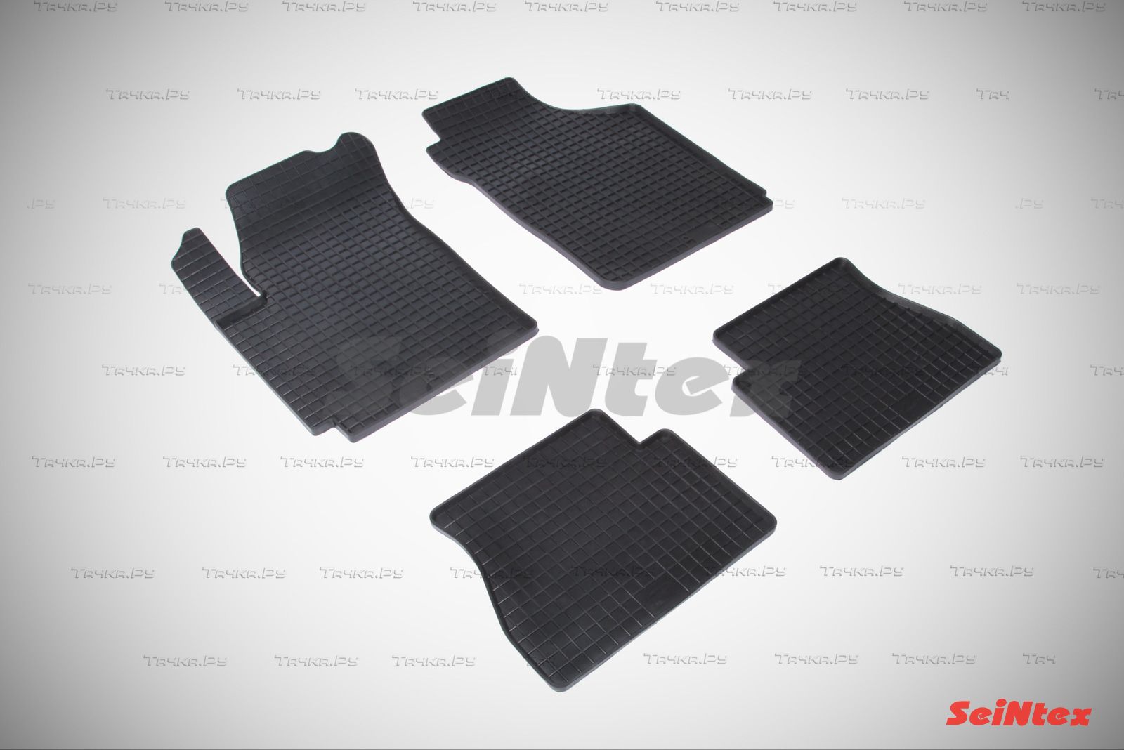 Коврики резиновые Seintex с узором сетка для салона Kia Picanto I 2005-2010. Артикул 00152