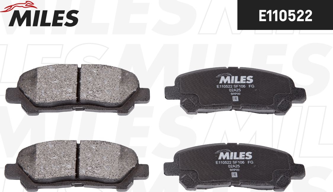 Тормозные колодки Miles (Semi-Metallic). Артикул E110522