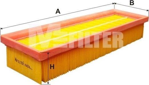 Воздушный фильтр MFilter для Peugeot 106 I 1993-1996. Артикул K 424
