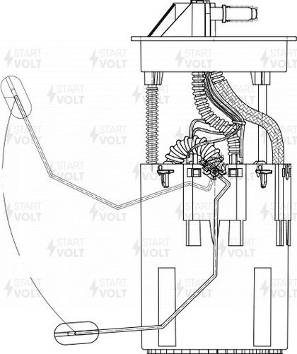 Бензонасос (топливный насос) StartVOLT для Nissan Almera N16 2000-2006 ...