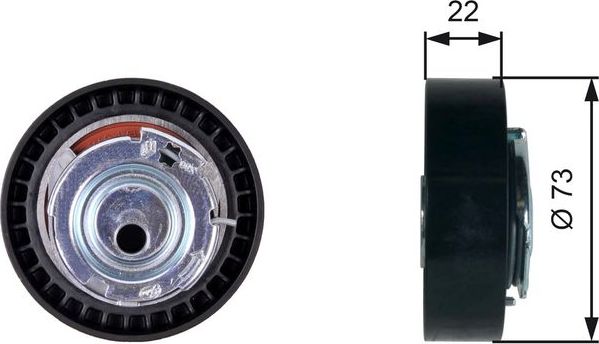 Натяжной ролик (натяжитель) ремня ГРМ Gates PowerGrip®. Артикул T43225