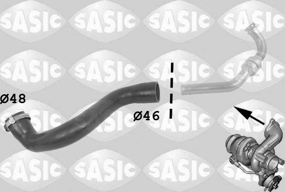 Патрубок интеркулера Sasic. Артикул 3334036