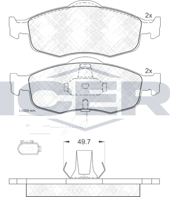 Тормозные колодки Icer. Артикул 180917