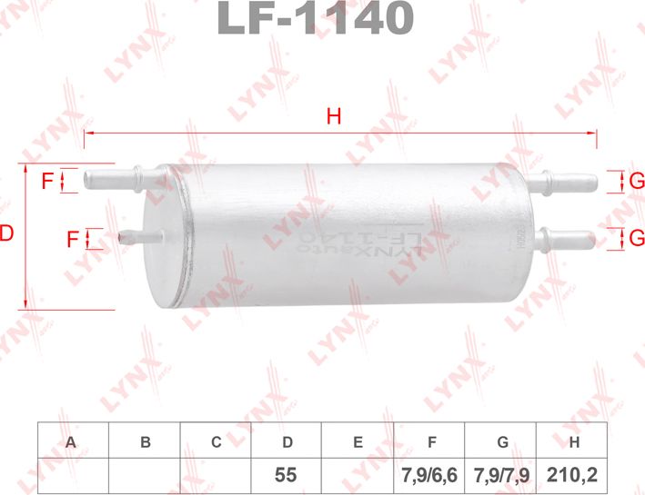 Топливный фильтр LYNXauto. Артикул LF-1140