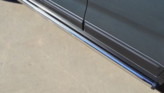 Защита порогов RusStal труба d63 (вариант 2) для Hyundai H1 Grand Starex 2007-2026. Артикул HHT-0000152