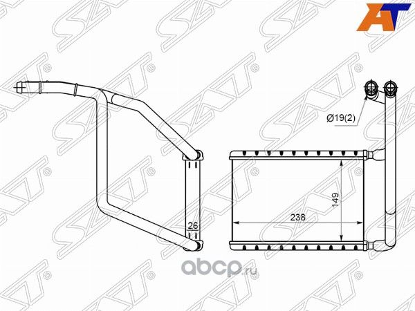 Радиатор отопителя салона FORD TRANSIT 14- (SAT). Артикул STFDR83950