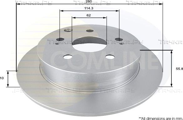 Тормозной диск Comline COATED. Артикул ADC01168