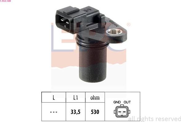 Датчик положения распредвала EPS Made in Italy - OE Equivalent. Артикул 1.953.189
