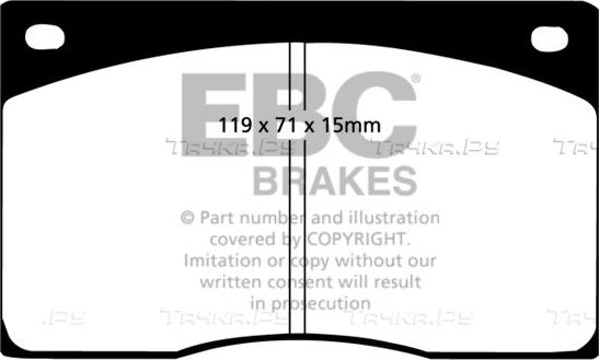 Тормозные колодки EBC Brakes передние для Jaguar XJS 3 1986-1996. Артикул DP4262R