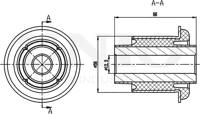 Сайлентблок рычага подвески (Unio). Артикул RMP-20178
