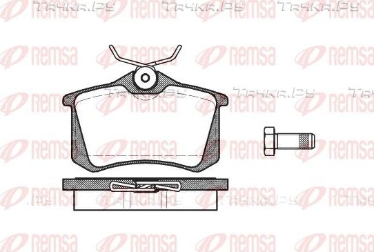Тормозные колодки Remsa задние для Volkswagen Passat B5 2001-2004. Артикул 0263.01