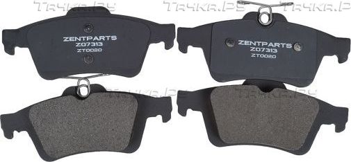 Тормозные колодки Zentparts задние для Citroen Jumpy I 1995-1998. Артикул Z07313