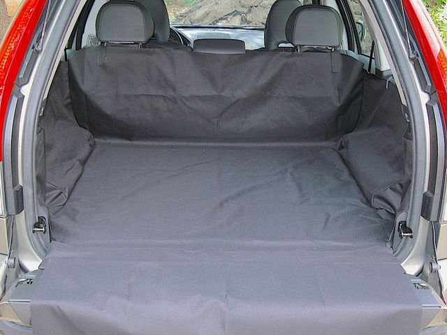 Защитный чехол AUTOSMSTUDIO "Standart" в багажник автомобиля для Volvo XC90 I (5 мест) 2002-2014, черный. Артикул TP-XC90V1-STD-BL