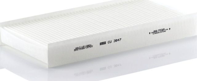 Салонный фильтр Mann-Filter. Артикул CU 3847