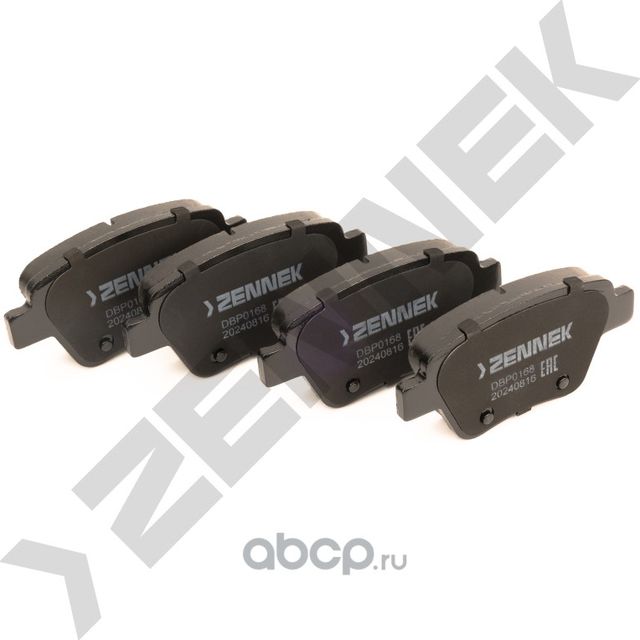 Колодки тормозные дисковые задние AUDI A3 03-18, SKODA OCTAVIA 04-21 (Zennek). Артикул DBP0168