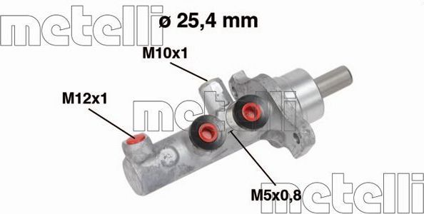 Тормозной цилиндр главный Metelli (алюминий). Артикул 05-0570