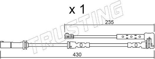 Датчик износа тормозных колодок  Trusting. Артикул SU.311