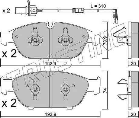 Тормозные колодки Trusting. Артикул 969.0W