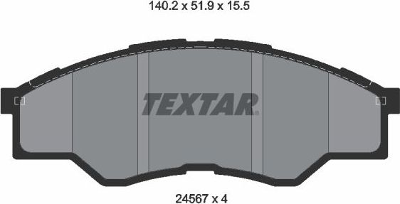 Тормозные колодки Textar. Артикул 2456701