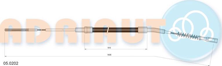 Трос ручника (тросик ручного тормоза) Adriauto. Артикул 05.0202