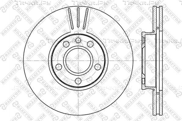 Тормозной диск Stellox передний для Audi A8 I (D2) 1994-1996. Артикул 6020-4783V-SX