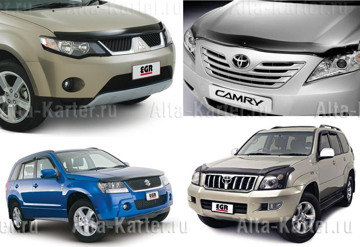 Дефлектор EGR для капота Chevrolet Captiva I 2006-2012 (с логотипом). Артикул 015061L