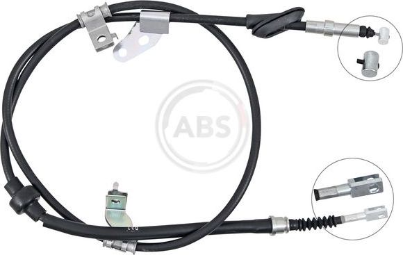 Трос ручника (тросик ручного тормоза) ABS задний левый для Honda Civic VI 1997-2001. Артикул K19825