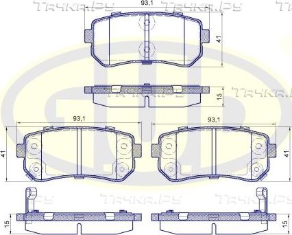 Тормозные колодки G.U.D.. Артикул GBP880125