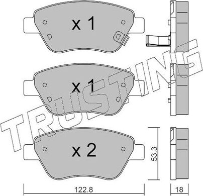 Тормозные колодки Trusting передние для Opel Corsa D 2006-2014. Артикул 330.2