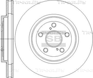 Тормозной диск Sangsin Hi-Q передний для Geely Atlas I 2016-2026. Артикул SD4033