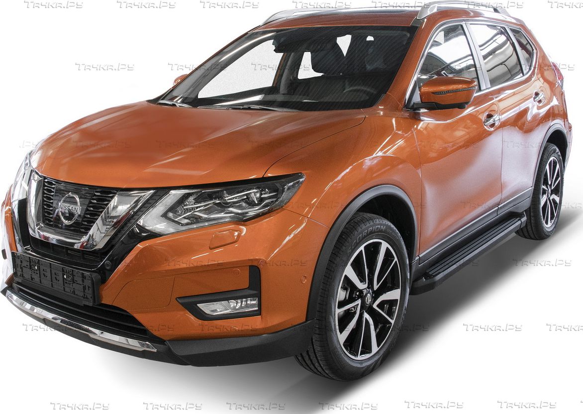 Пороги алюминиевые Rival Black для Nissan Qashqai II рестайлинг 2019-2024.  Артикул F173ALB.4113.1 - купить в Волгограде, каталог с ценами. Доставка по  всей России. Магазин Тачка.Ру