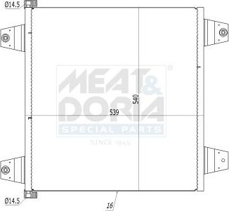 Радиатор кондиционера (конденсатор) Meat & Doria. Артикул 991131