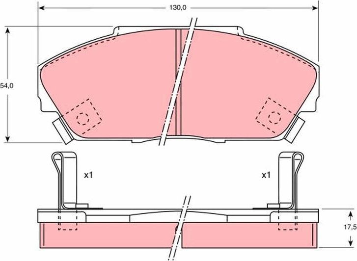 Тормозные колодки TRW. Артикул GDB733