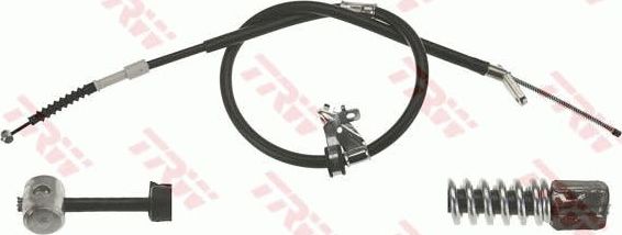 Трос ручника (тросик ручного тормоза) TRW задний левый для Toyota RAV4 II (XA20) 2000-2005. Артикул GCH362