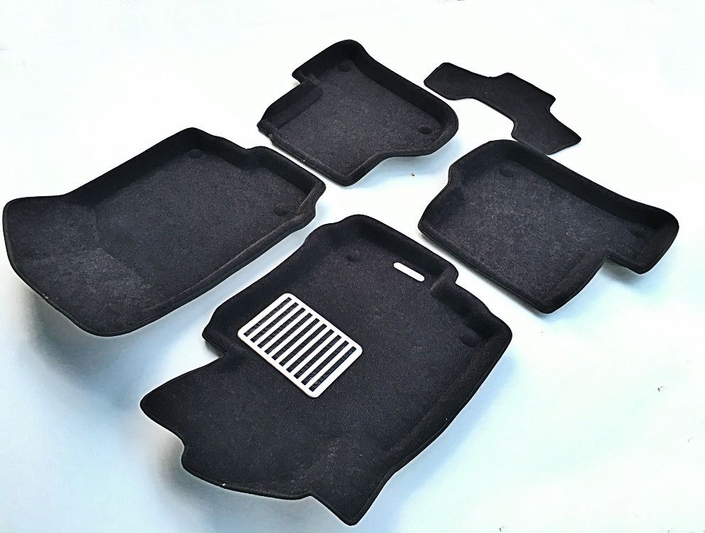 Коврики текстильные Euromat 3D Lux для салона Volkswagen Golf Plus V 2005-2009 ЧЕРНЫЕ. Артикул EM3D-004502