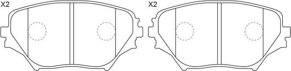 Тормозные колодки FIT передние для Toyota RAV4 II (XA20) 2000-2005. Артикул FP0862
