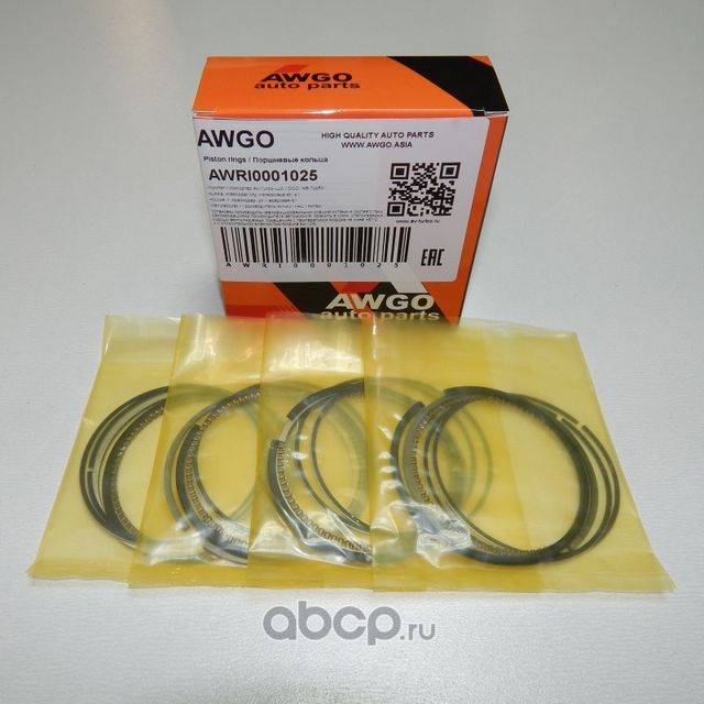 Компл. колец 0,25 на 4 поршня AWRI0001025 (Awgo). Артикул AWRI0001025