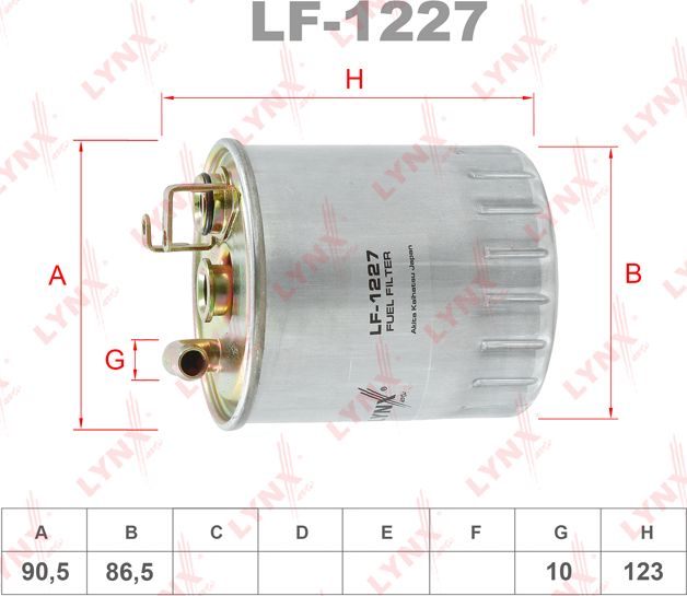 Топливный фильтр LYNXauto. Артикул LF-1227