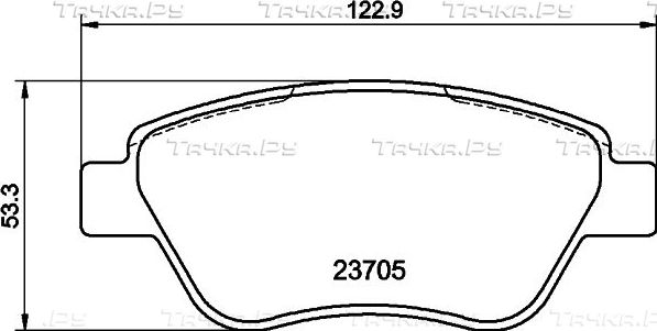 Тормозные колодки Hella Pagid передние для Fiat Panda II 2007-2012. Артикул 8DB 355 011-871