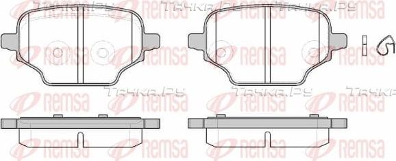 Тормозные колодки Remsa задние для Opel Combo E 2018-2026. Артикул 1837.00