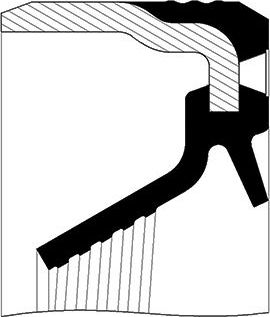 Сальник коленвала SKT (СКФ (сополимер фтора и каучука)) внутренний для BMW 8 II (G14/G15/G16) 2018-2020. Артикул 410506-V