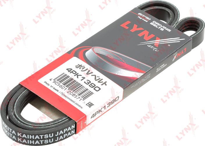 Приводной ремень поликлиновой LYNXauto. Артикул 4PK1390