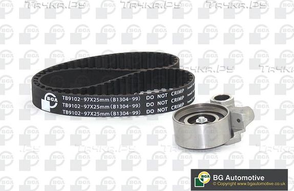 Ремень ГРМ с роликами (комплект) BGA для Toyota Hilux VI 2001-2005. Артикул TB9102K