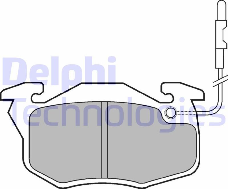 Тормозные колодки Delphi (Low-Metallic). Артикул LP696